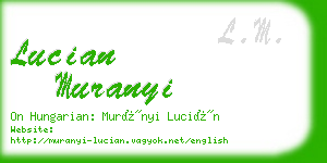 lucian muranyi business card